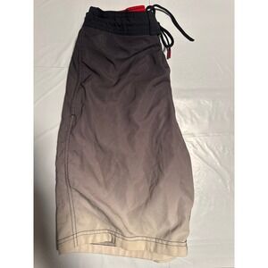 Speedo Swim Trunks Mens Small S Gray Gradient Drawstring Board Shorts